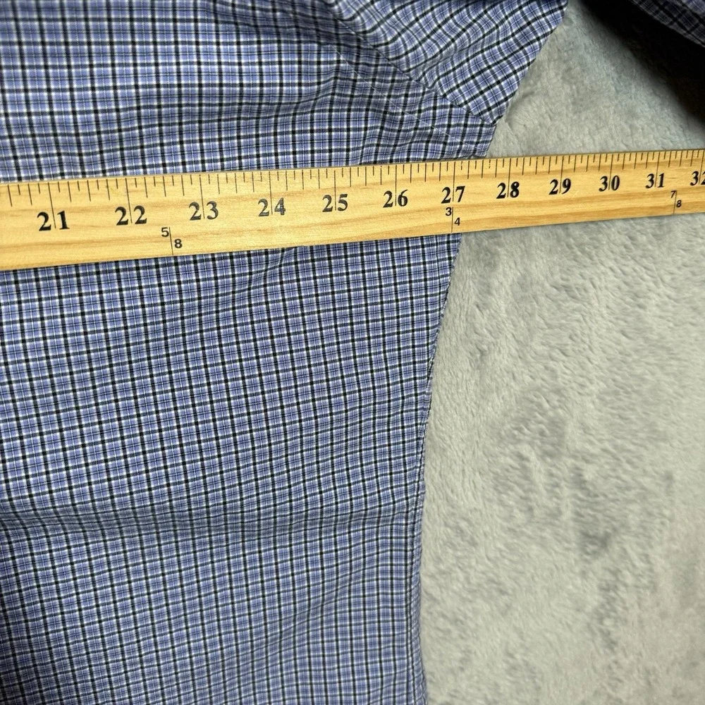 Polo Ralph Lauren Shirt Mens 2XL Blue Check‎ Stanton Classic Fit Button Up